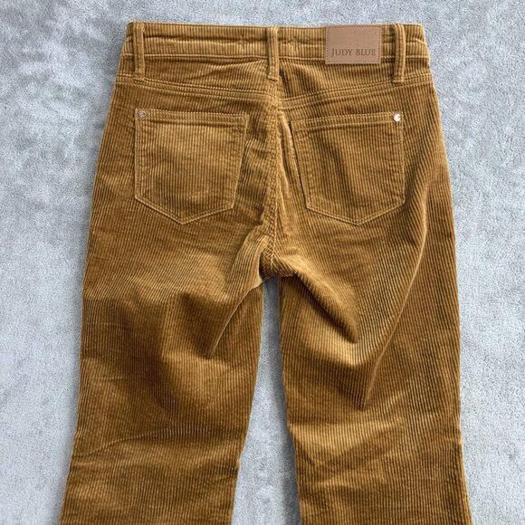 Judy Blue Corduroy Pants Women 26x31” Brown Bootcut Stretch Retro Y2K Soft Boho - Picture 15 of 15